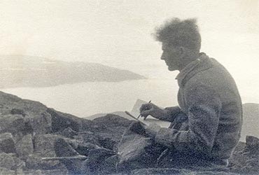 Peter Yates Artist Painting in Snowdonia around 1943