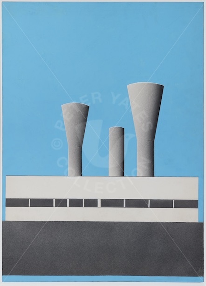 Engineering Research Station, Killingworth 1966 painting by Peter Yates (1920-1982)