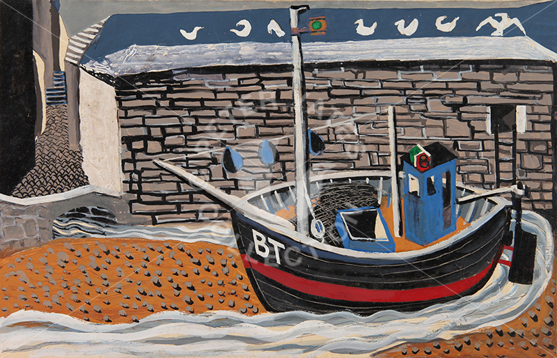 Fishing Boat BT, 1946 painting by Peter Yates