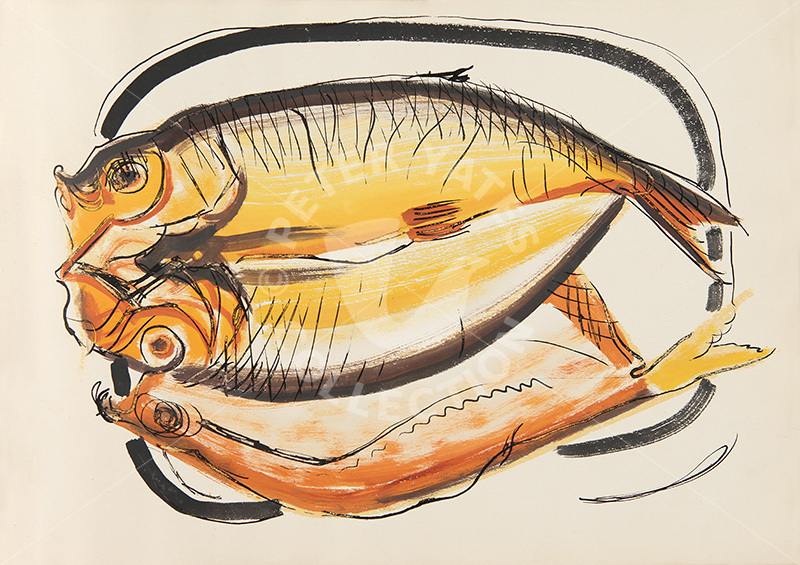 Sardines, 1956 painting by Peter Yates (1920-1982)